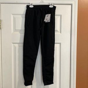 NWT Boys Fleece Joggers - Black - Size Medium